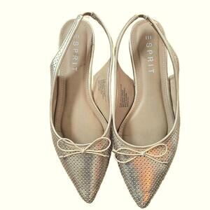 ESPRIT - Gold Ballet Slipper Slides, Size 8